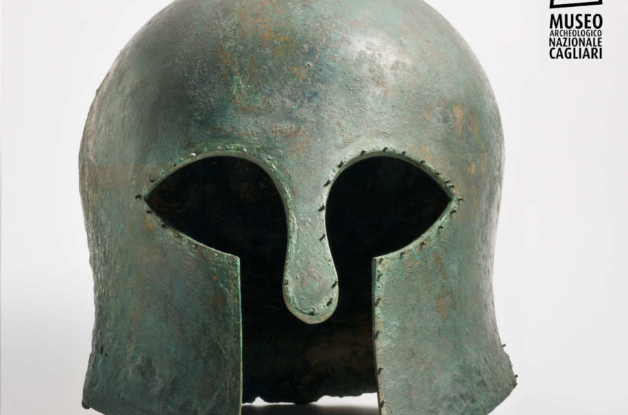 Elmo greco in bronzo